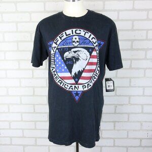 Affliction T-Shirt Mens XL 44" Chest American Patriot Eagle USA Flag Freedom